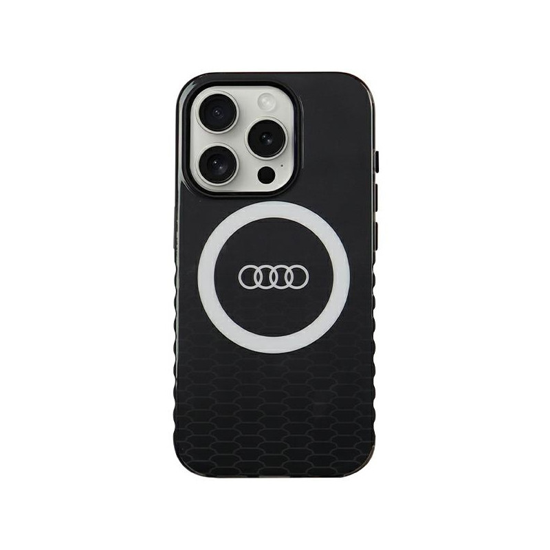 Audi IML Big Logo MagSafe dėklas iPhone 15 Pro - juodas