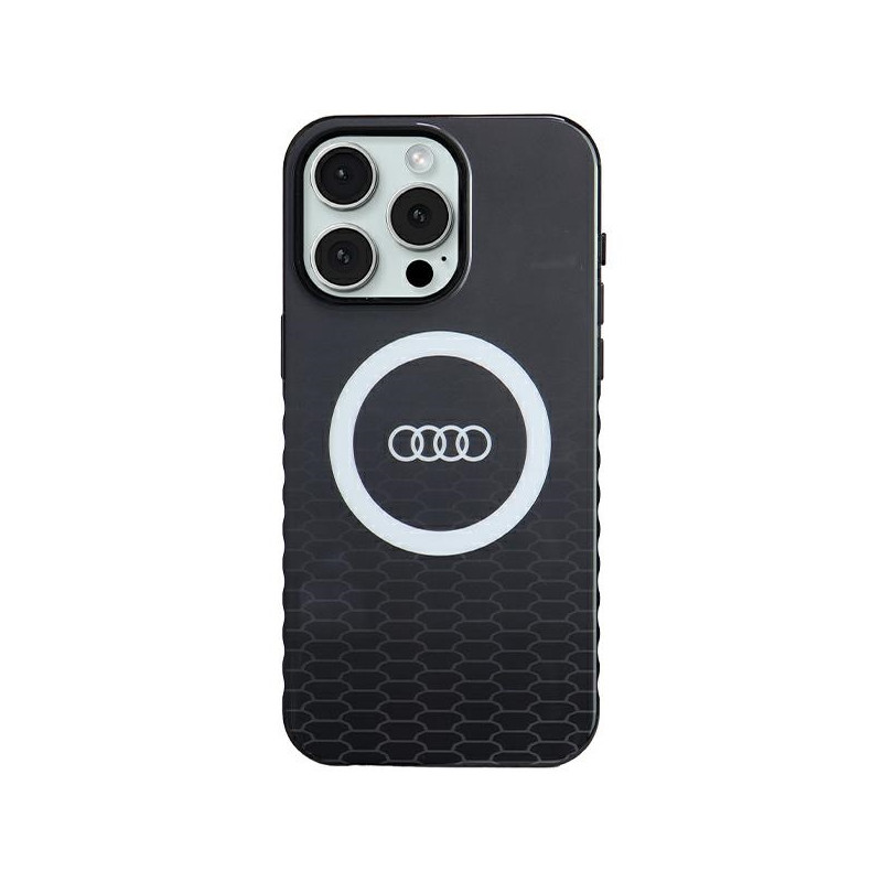 Audi IML Big Logo MagSafe dėklas iPhone 15 Pro Max - juodas