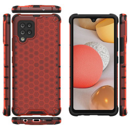 Korinis šarvuotas dėklas su gelio rėmeliu, skirtas Samsung Galaxy A42 5G red