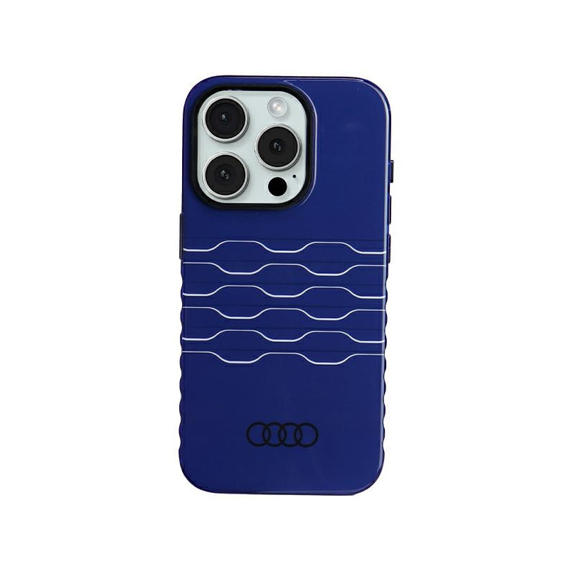 Audi IML MagSafe dėklas iPhone 15 Pro - mėlynas