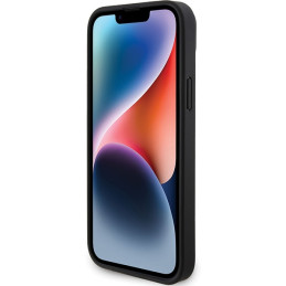 BMW Perforated Tricolor Line dėklas iPhone 15 Plus / 14 Plus - juodas