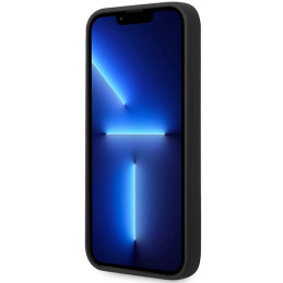 BMW Silicone Metal Logo dėklas iPhone 15 / 14 / 13 - juodas