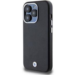 BMW Signature Wrapped Metal MagSafe dėklas iPhone 14 Pro - juodas
