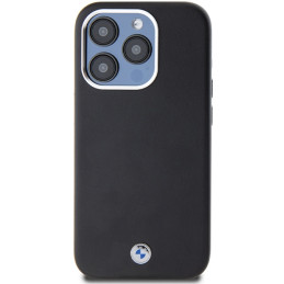 BMW Signature Wrapped Metal MagSafe dėklas iPhone 14 Pro Max - juodas
