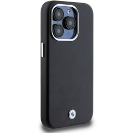 BMW Signature Wrapped Metal MagSafe dėklas iPhone 14 Pro Max - juodas