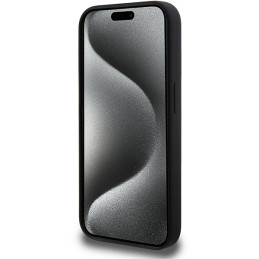 BMW M Silicone Pattern MagSafe dėklas iPhone 15 Pro - juodas