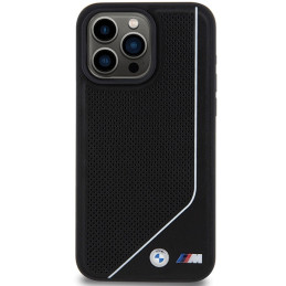 BMW Perforated Twisted Line MagSafe dėklas iPhone 15 Pro - juodas