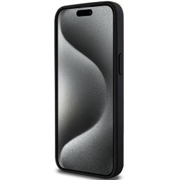 BMW Perforated Twisted Line MagSafe dėklas iPhone 15 Pro - juodas