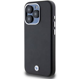 BMW Signature Wrapped Metal MagSafe dėklas iPhone 15 Pro - juodas