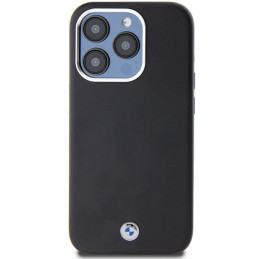 BMW Signature Wrapped Metal MagSafe dėklas iPhone 15 Pro - juodas