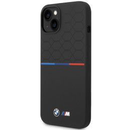 BMW M silikoninio modelio MagSafe dėklas, skirtas iPhone 15/ 14/ 13 – juodas