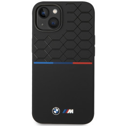 BMW M silikoninio modelio MagSafe dėklas, skirtas iPhone 15/ 14/ 13 – juodas