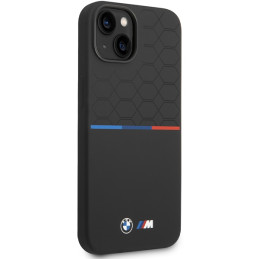 BMW M silikoninio modelio MagSafe dėklas, skirtas iPhone 15/ 14/ 13 – juodas