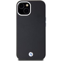 BMW Signature Wrapped Metal MagSafe dėklas, skirtas iPhone 15/ 14/ 13 – juodas