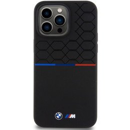 BMW M Silicone Pattern MagSafe dėklas iPhone 15 Pro Max - juodas