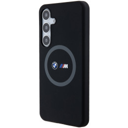BMW M Silicone Printed Ring MagSafe dėklas Samsung Galaxy S24+ - juodas