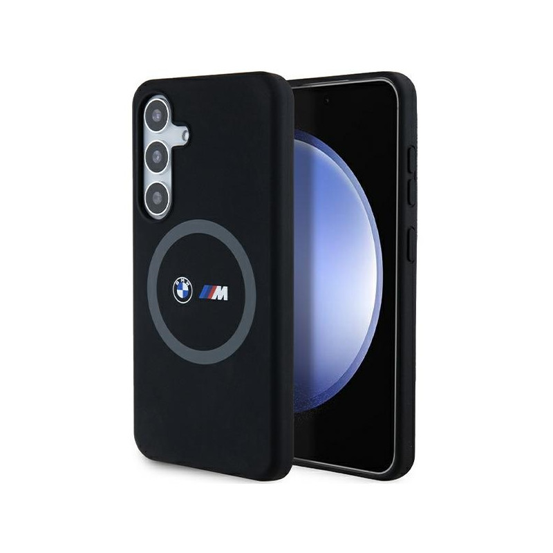 BMW M Silicone Printed Ring MagSafe dėklas Samsung Galaxy S24 - juodas