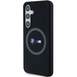 BMW M Silicone Printed Ring MagSafe dėklas Samsung Galaxy S24 - juodas