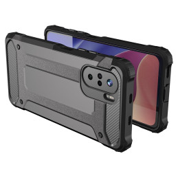 Hybrid Armor šarvuotas hibridinis dėklo dangtelis skirtas Xiaomi Redmi K40 Pro+ / K40 Pro / K40 / Poco F3 gold