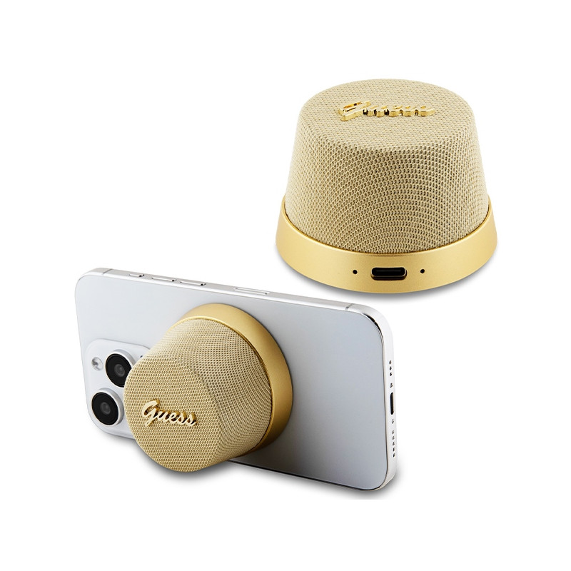 Guess Magnetic Script Metalinė Bluetooth kolonėlė – auksinė
