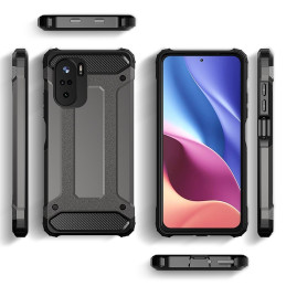 Hybrid Armor šarvuotas hibridinis dėklo dangtelis skirtas Xiaomi Redmi K40 Pro+ / K40 Pro / K40 / Poco F3 gold