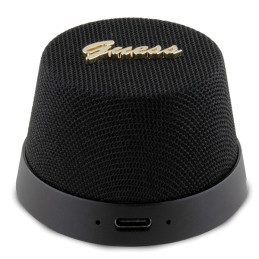 Guess Magnetic Script Metalinė Bluetooth kolonėlė – juoda