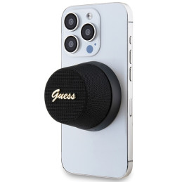 Guess Magnetic Script Metalinė Bluetooth kolonėlė – juoda