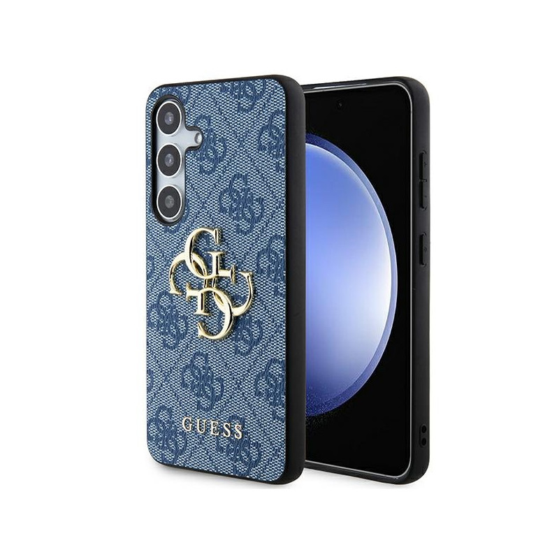Guess 4G Big Metal Logo dėklas, skirtas Samsung Galaxy S24+ - mėlynas