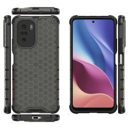 Korinis šarvuotas dėklas su gelio rėmu Xiaomi Redmi K40 Pro+ / K40 Pro / K40 / Poco F3 juodas