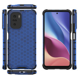 Korinis šarvuotas dėklas su gelio rėmu Xiaomi Redmi K40 Pro+ / K40 Pro / K40 / Poco F3 mėlynas
