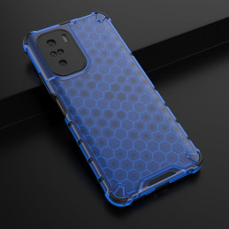 Korinis šarvuotas dėklas su gelio rėmu Xiaomi Redmi K40 Pro+ / K40 Pro / K40 / Poco F3 mėlynas
