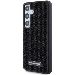 Karl Lagerfeld Rhinestone Metal Logo dėklas Samsung Galaxy S24 - juodas