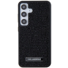 Karl Lagerfeld Rhinestone Metal Logo dėklas Samsung Galaxy S24 - juodas