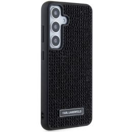 Karl Lagerfeld Rhinestone Metal Logo dėklas Samsung Galaxy S24 - juodas