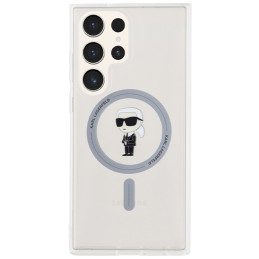 Karl Lagerfeld IML Ikonik MagSafe dėklas Samsung Galaxy S23 Ultra - skaidrus
