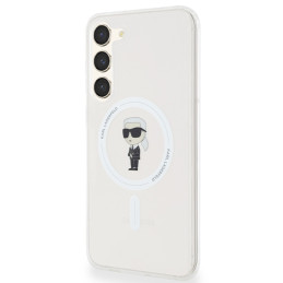 Karl Lagerfeld IML Ikonik MagSafe dėklas, skirtas Samsung Galaxy S23+ - skaidrus