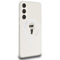 Karl Lagerfeld IML Ikonik MagSafe dėklas, skirtas Samsung Galaxy S23+ - skaidrus