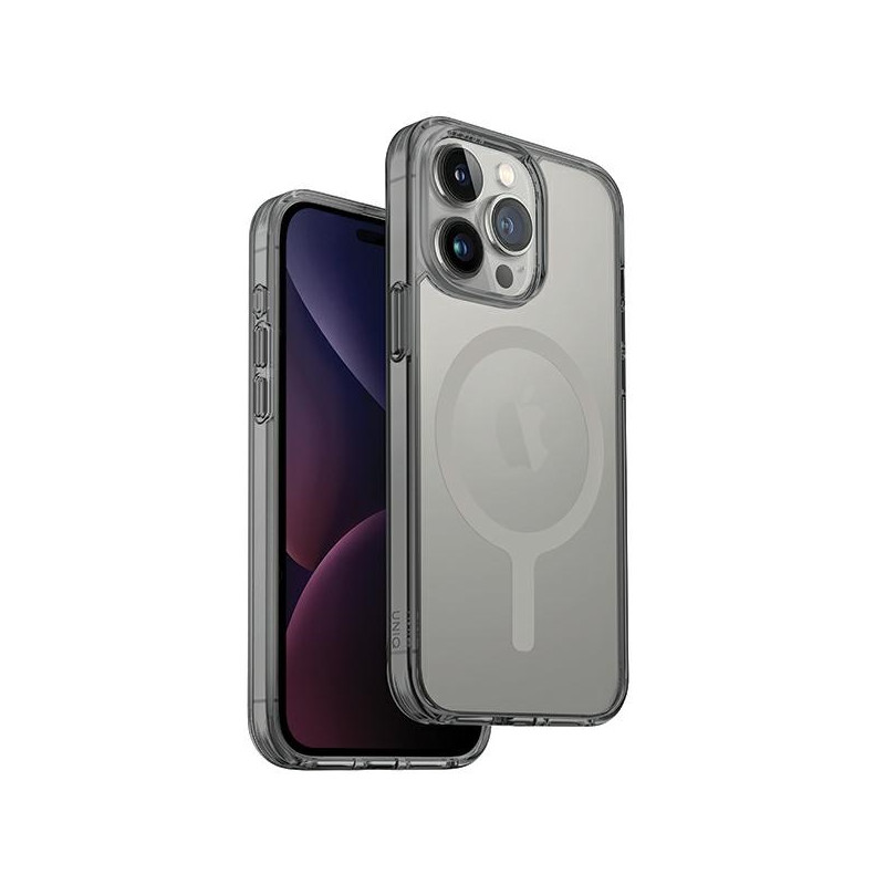 UNIQ LifePro Xtreme Magclick įkrovimo dėklas iPhone 15 Pro - pilkas