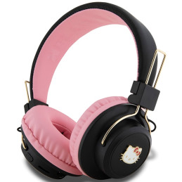 Hello Kitty Metal Logo Bluetooth ant ausinės ausinės – rožinės spalvos