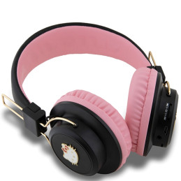 Hello Kitty Metal Logo Bluetooth ant ausinės ausinės – rožinės spalvos