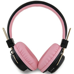 Hello Kitty Metal Logo Bluetooth ant ausinės ausinės – rožinės spalvos