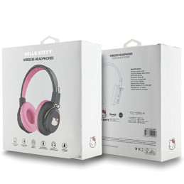 Hello Kitty Metal Logo Bluetooth ant ausinės ausinės – rožinės spalvos