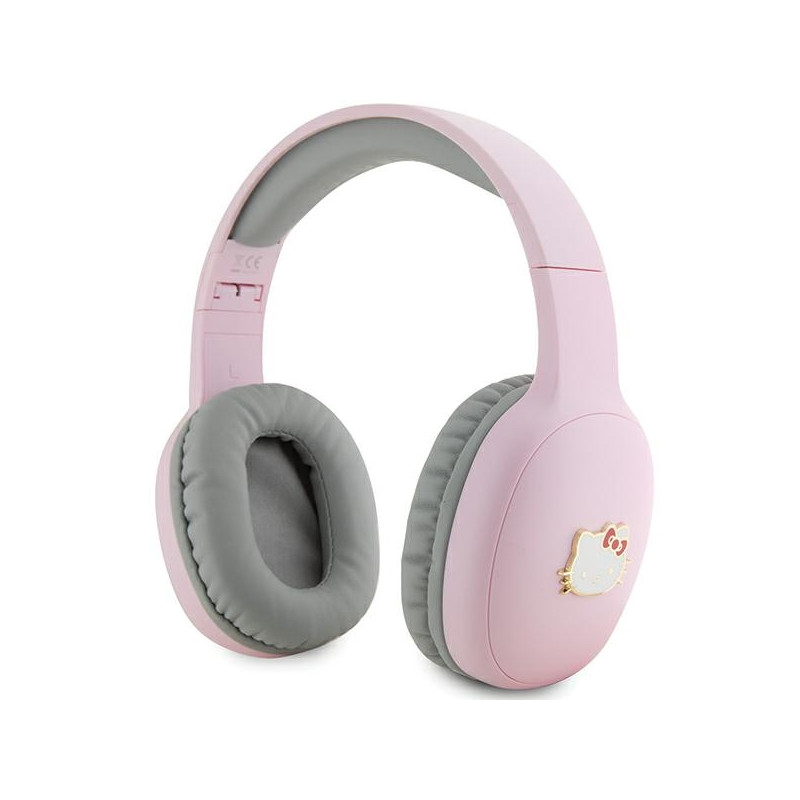 Hello Kitty Metal Logo Bluetooth ant ausinės ausinės – rožinės spalvos