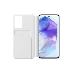 Samsung Smart View Wallet EF-ZA556CWEGWW dėklas su atvartu, skirtas Samsung Galaxy A55 - baltas