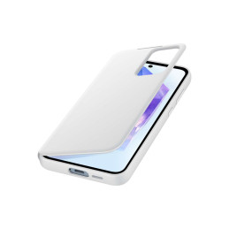 Samsung Smart View Wallet EF-ZA556CWEGWW dėklas su atvartu, skirtas Samsung Galaxy A55 - baltas