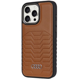Audi sintetinės odos dėklas su MagSafe iPhone 14 Pro - rudas