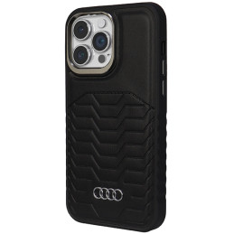 Audi sintetinės odos dėklas su MagSafe, skirtas iPhone 14 Pro Max - juodas