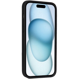 Audi sintetinis odinis dėklas su MagSafe, skirtas iPhone 15/ 14/ 13 – juodas