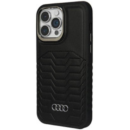 Audi sintetinės odos dėklas su MagSafe, skirtas iPhone 15 Pro Max - juodas