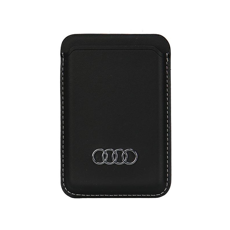 Audi sintetinės odos magnetinė piniginė, suderinama su MagSafe - juoda